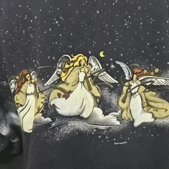 Vintage Art Unlimited Sportswear Sweatshirt With Angels Size XL EUC - Picture 11 of 16